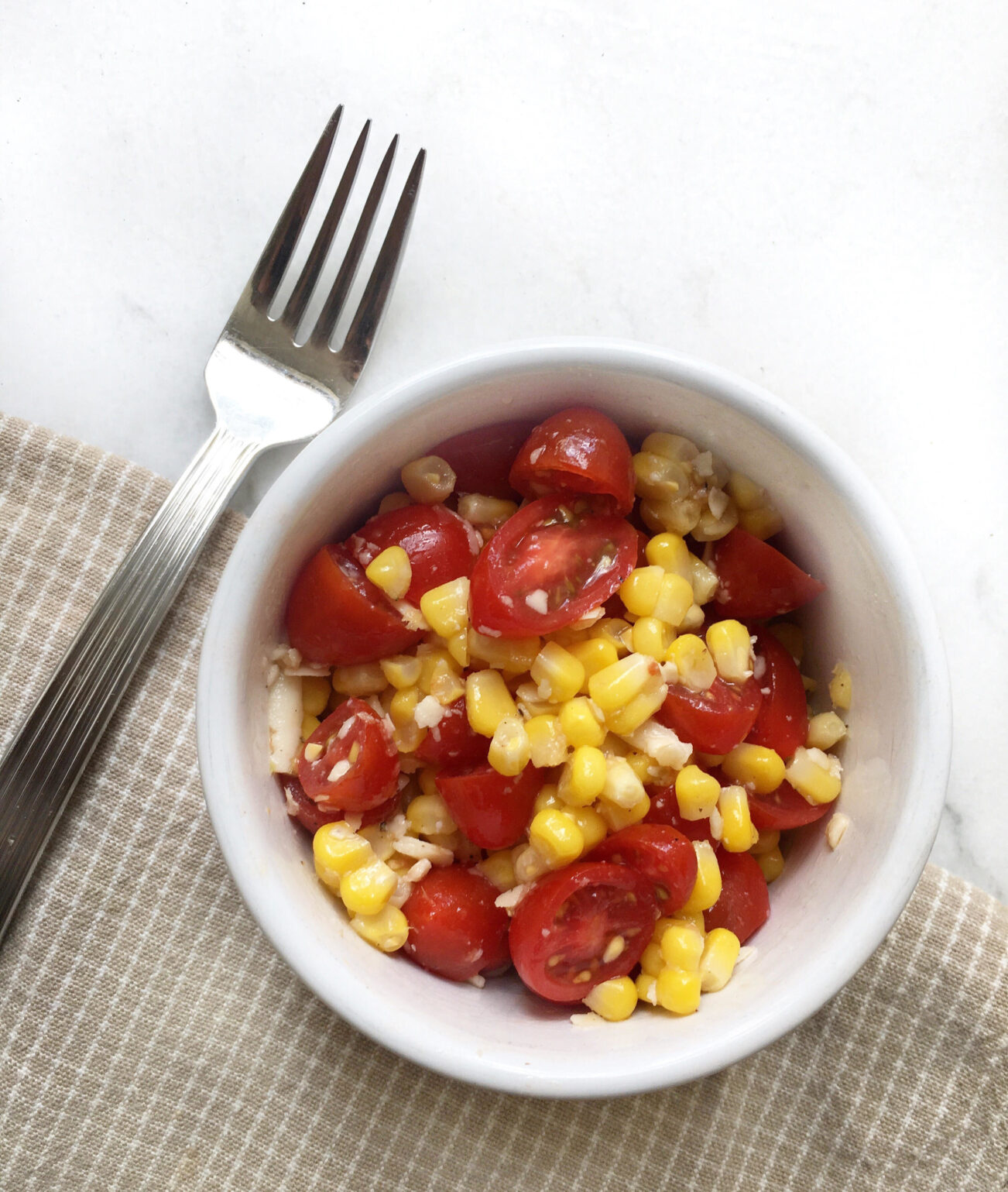 Corn and Tomato Salad With Pine Nuts and Parm