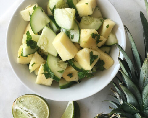 Pineapple Cucumber Lime Salad