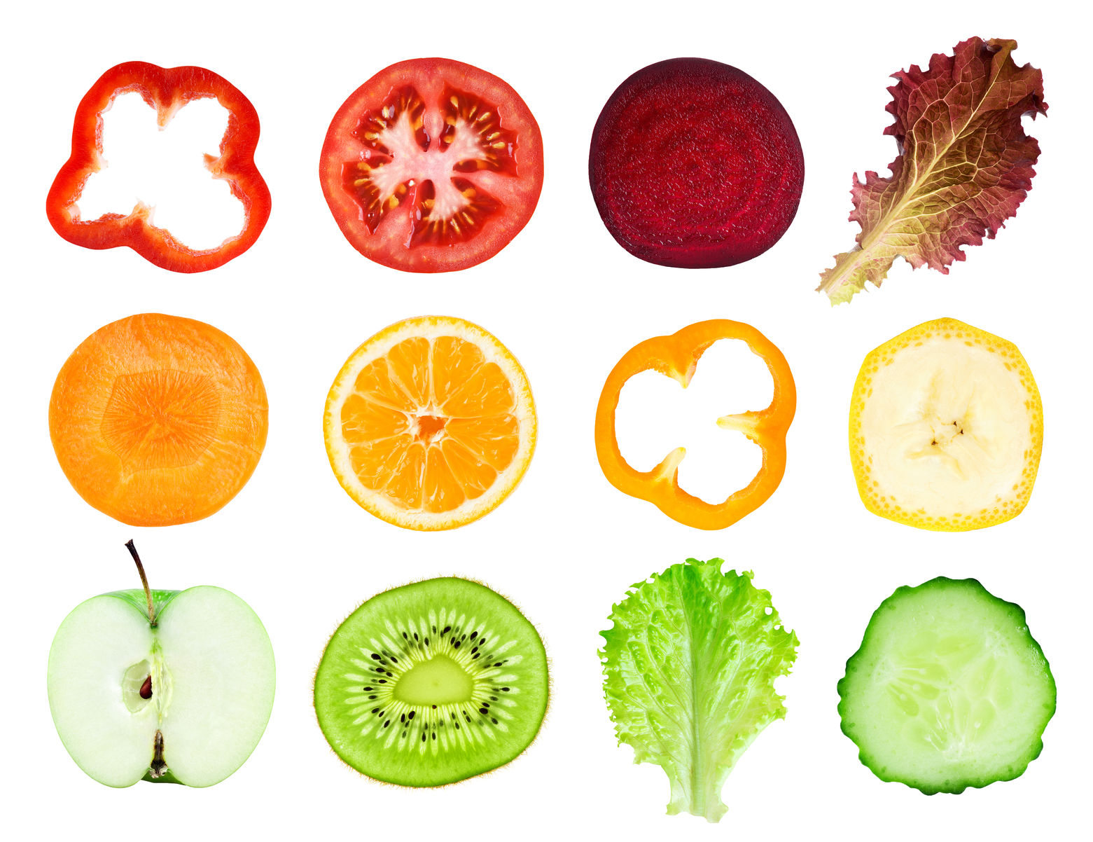 фрукты и овощи в разрезе картинки