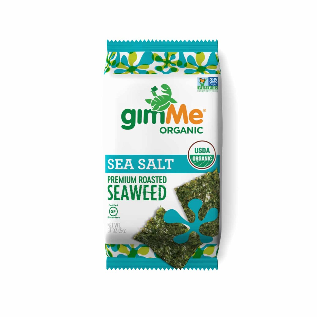 GimMe Snacks Organic Roasted Seaweed Snacks, Sea Salt