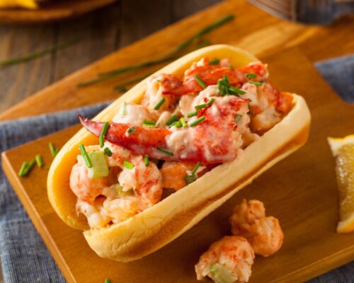 Lobster Roll with Cilantro Sauce