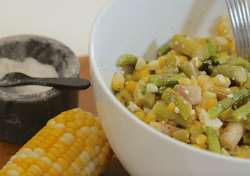 Asparagus, Corn and Feta Salad