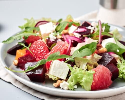 Beet Salad With Grapefruit, Feta and Spiced Pepitas