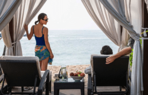 Man and Woman in one of Anantara's beach view rooms