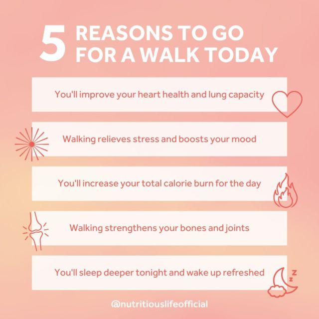 Like this post if you love a long Sunday morning walk 🧡

#sweatoften is one of our 8 Pillars of a Nutritious Life, but we don’t mean you have to be drenched in sweat and gasping for breath every time you get some physical activity in. (Don’t get us wrong, we love those workouts too!) There’s something so refreshing about a loooooong walk, especially this time of year when the sun comes up earlier and you can head outside for some Vitamin D ☀️ Take your lover, dog, or a friend to #lovemore, and afterwards you’ll probably feel yourself #stressless and #sleepdeep. See? It ALL works together 🙏

#nutritiouslife #benefitsofwalking #10kstepsaday #goforawalk